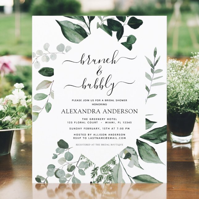 Budget Brunch & Bubbly Fête des mariées verdure (Créateur téléchargé)