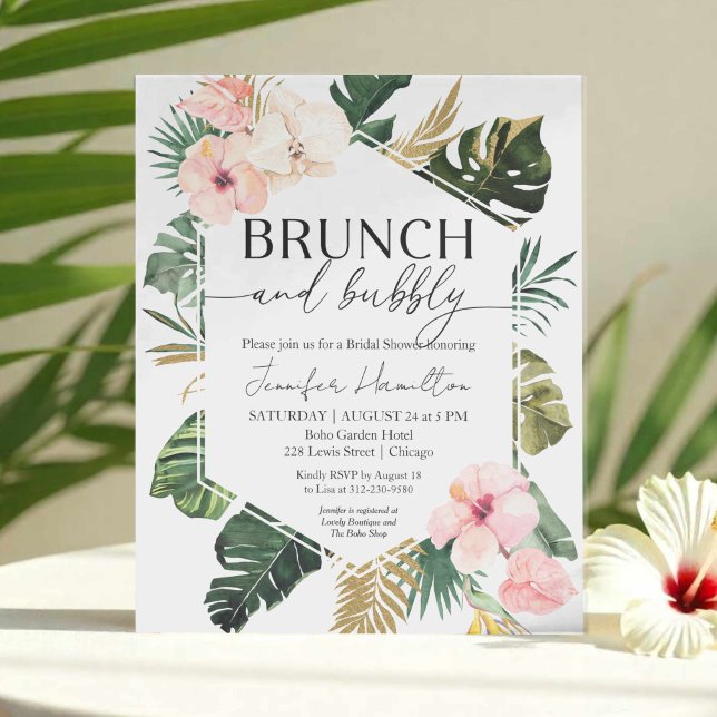 Budget Brunch et Bubbly Bridal Shower Invitation (Créateur téléchargé)