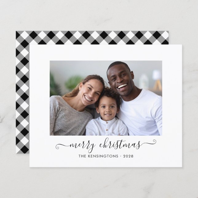 BUDGET Buffalo Joyeux script de Noël Joyeux photo (Devant / Derrière)