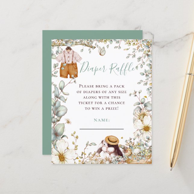 Budget Bunny Vêtements de garçon de couche Baby sh (Devant/Arrière en situation)