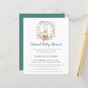 Budget Bunny Vintage Boy Baby shower virtuel