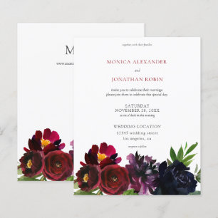 Budget Burgundy Marine Plum Floral Mariage