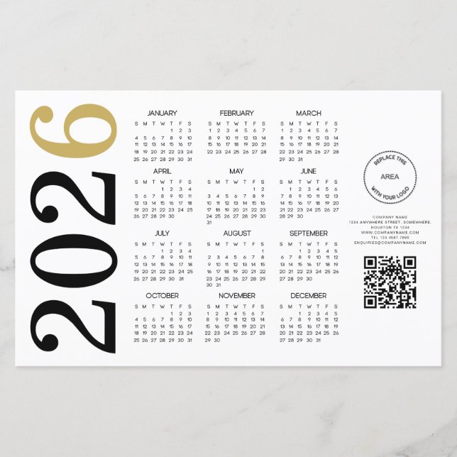 Budget Calendar 2024 Logo QR Code Happy New year (Devant)
