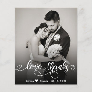 Budget Calligraphie Script Mariage amour et merci