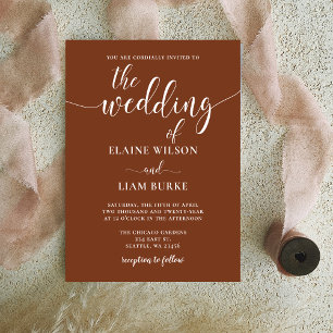 Budget Calligraphie Terracotta Faire-part de maria