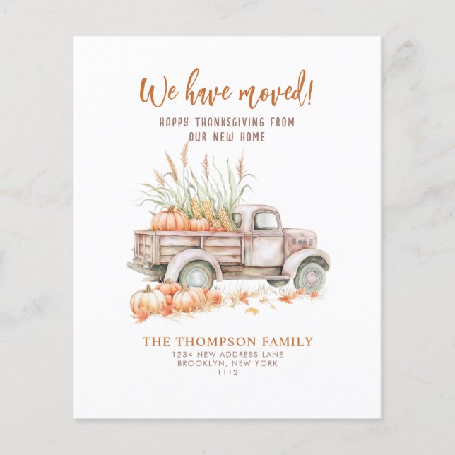 BUDGET Camion de Citrouille Thanksgiving Déménagem (Devant)