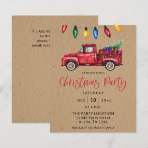 Budget Camion de Noël & Lumières Faux Kraft Invita