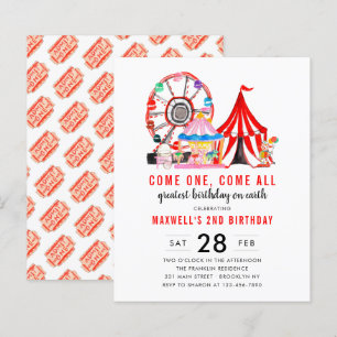 Budget Carnaval Cirque Show Anniversaire Invitatio