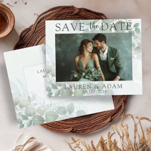Budget Carte de Mariage Économique Eucalyptus Vert