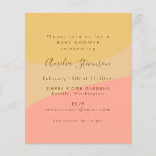 Budget Cartes Bio Pastel Baby shower Invitation