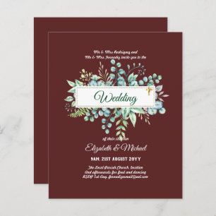 Budget CATHOLIQUE MARIAGE chrétien INVITATIONS ver