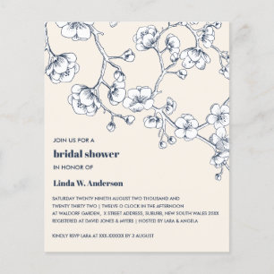 BUDGET Cerisier Fleur Marine crème Ivoire