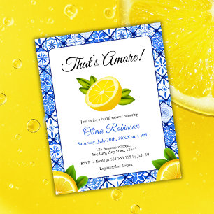 Budget C'est Amore Lemon Bridal Shower Invitation