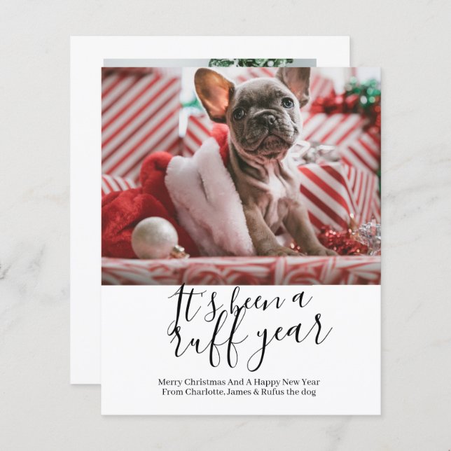 BUDGET C'est une année difficile Noël de chien (Devant / Derrière)