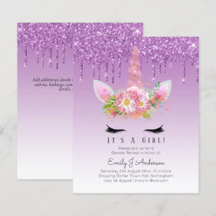BUDGET C'est une fille Glittery Baby shower Unicor