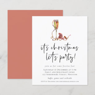 Budget Champagne Noël Lets Invitation de fête