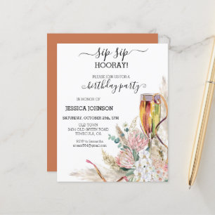Budget Champagne pour fête d'anniversaire Sip Sip 