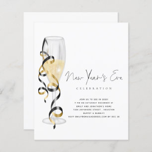 Budget Champagne Script Nouvel An Invitation Révei