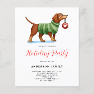 Budget Chandail de chien Noël Invitation de Noël