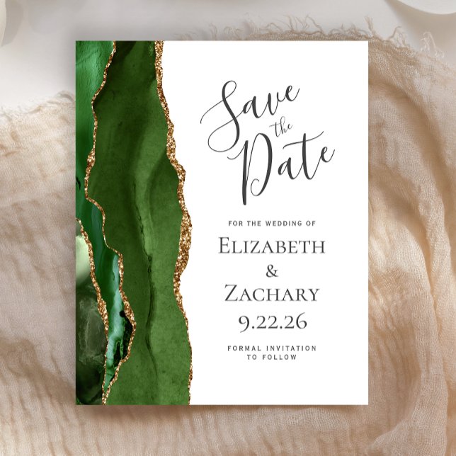 Budget Chasseur Vert Agate Or Save the Date (Créateur téléchargé)