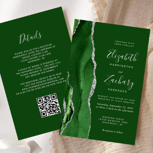 Budget Chasseur Vert Argent QR Code Mariage