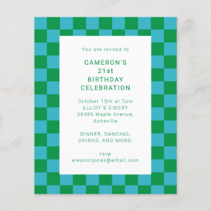 Budget Checker Blue Green 21e anniversaire Invitat