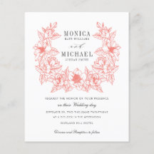 BUDGET Chic CORAL Magnolia Wreath Mariage