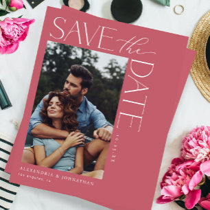 Budget Chic Design Photo Enregistrer la date 2 ros