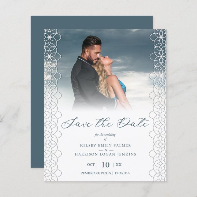 Budget Chic Moderne Lace Effet Mariage photo (Devant / Derrière)