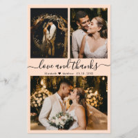 Budget Chic Photo Collage Mariage Carte de remerci