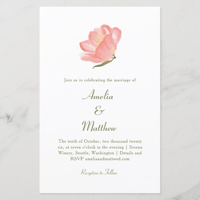 Budget Chic Rose Floral All-in-One Mariage Invitat (Devant)