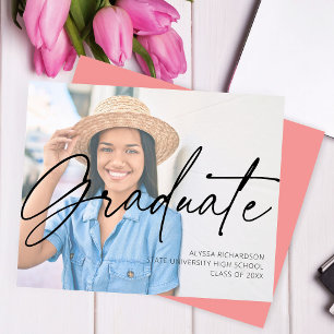 Budget Chic Script H Photo Graduation Party Rose