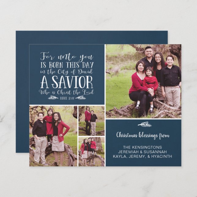 Budget Christian Christmas Collage Luke 2 Photo (Devant / Derrière)