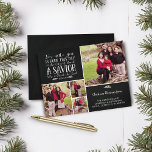 Budget Christian Christmas Verset Chalkboard Photo<br><div class="desc">Budget Christian Christmas Verse Chalkboard Holiday Photo Collage Card Nous avons ajouté Luke 2:11 à l'arrière - plan du tableau de bord de cette carte dans une typographie festive, avec de l'espace pour quatre photos sur le devant! Ajoutez-en davantage au verso ou ajoutez du texte supplémentaire au verso. Facile à...</div>