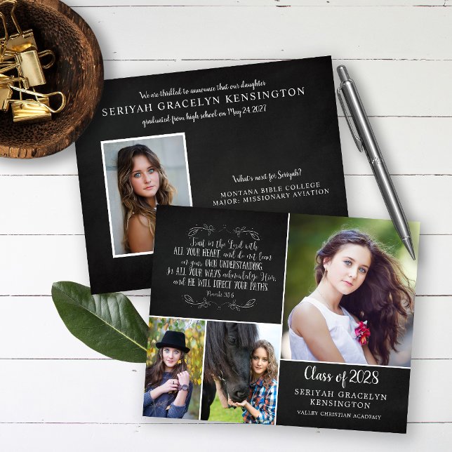 Budget Christian Graduation Faire-part Verse (Créateur téléchargé)