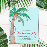 Budget Christmas In July Party Palm Invitation<br><div class="desc">Christmas In July Party Palm Budget Invitation. Invite family and friends to your Christmas Themed Summer Party with these fun festive invitations. They feature a watercolor of a decorated palm tree. Customize these party invitations with your details, change the word Celebration to Party or BBQ if you wish. All the...</div>
