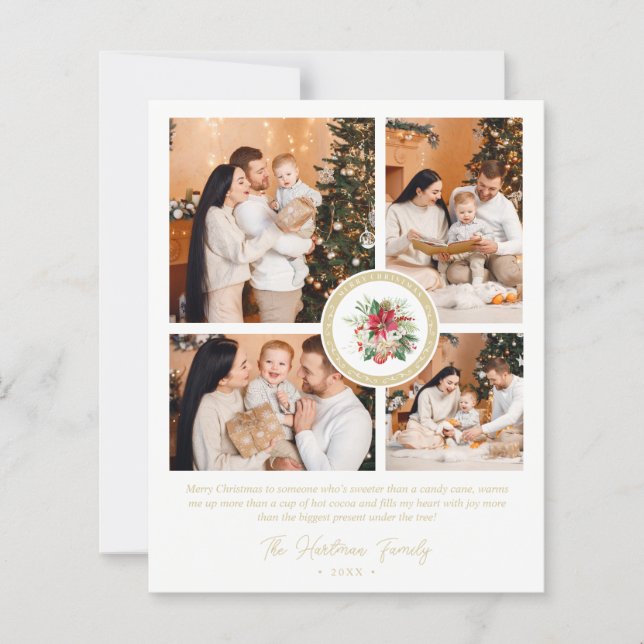 Budget Christmas Poinsettias Bouquet 4 Photos (Devant)