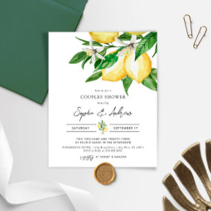 Budget Citron vert Couples douche Invitation