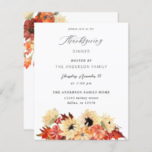 Budget Citrouille & Tournesol Thanksgiving