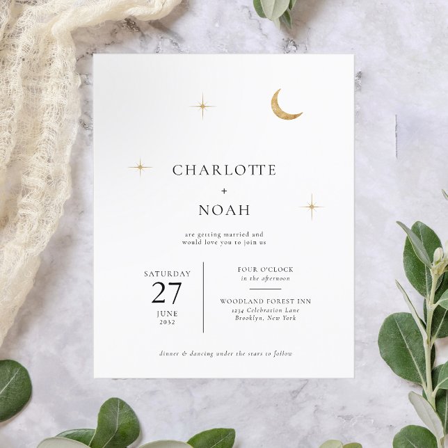 BUDGET Classic Lune d'or céleste étoiles Mariage (Créateur téléchargé)