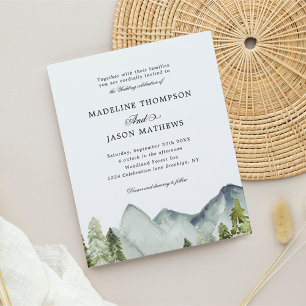 BUDGET Classic Mariage d'aquarelle de la forêt de