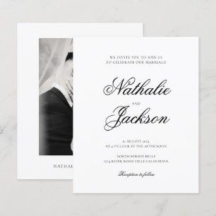 BUDGET Classique Élégant Script Photo Mariage
