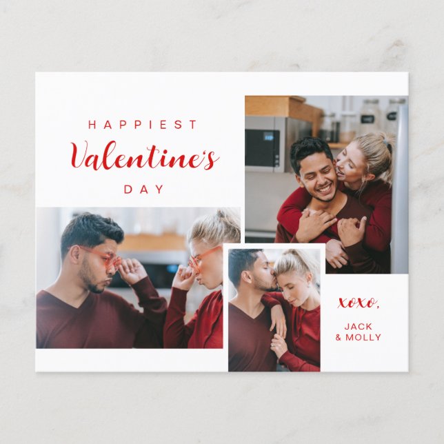 Budget Classique Saint Valentin salut avec photo (Devant)
