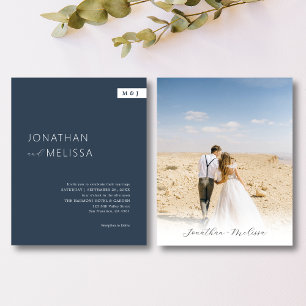 BUDGET Classique Simple Marine Bleu Monogramme Mar