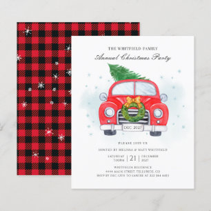 Budget Classique Voiture Rouge Famille Noël Invita