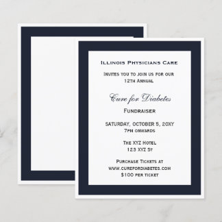 Budget Classy Blue Corporate Party Invitation