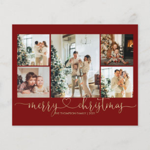 BUDGET Coeur Script Or Rouge Noël 5 Photo