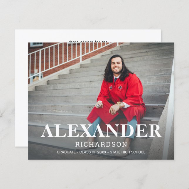 Budget Collégial Nom de la morue Photo Graduation  (Devant / Derrière)