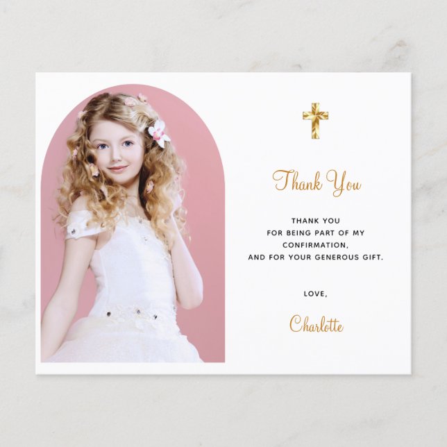 Budget confirmant photo fille blush arche merci (Devant)