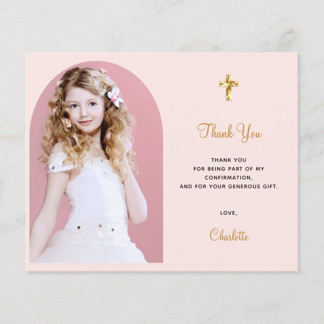 Budget confirmant photo fille blush arche merci (Devant)